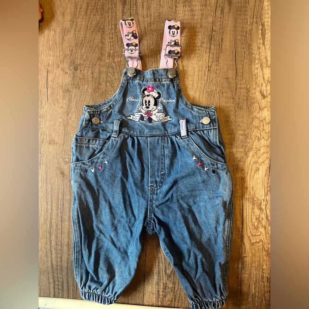 Disney Minnie Mouse Blue Denim Overalls